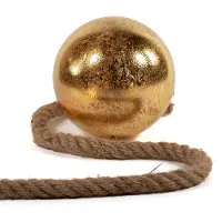 Anna's Collection Kerst Ornament Foli Bal Goud Met Verlichting D 15 Cm