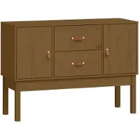 vidaXL Dressoir, honingbruin, 110x40x78 cm, massief grenenhout