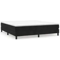 vidaXL Boxspring bed 160x200 cm fluweel zwart