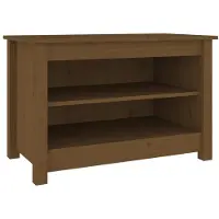 vidaXL Schoenenkast 70x38x45,5 cm massief grenenhout honingbruin