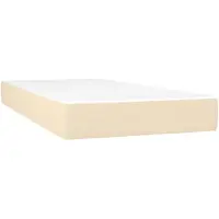 vidaXL Pocketveringmatras, medium, crème, 90x200x20 cm, stof