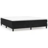 vidaXL Boxspringbedframe, zwart, 180x200 cm, fluweel