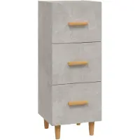 vidaXL Dressoir, betonkleur, 34,5 x 34 x 90 cm, houtvezelplaat