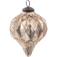 Clayre & Eef Kerstbal Ø 11 cm Roze Glas Kerstdecoratie Roze Kerstdecoratie