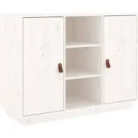 vidaXL Dressoir 100x40x75 cm massief grenenhout wit