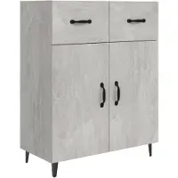 vidaXL Dressoir 69,5x34x90 cm bewerkt hout betongrijs