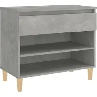 vidaXL Schoenenkast 70x36x60 cm bewerkt hout betongrijs