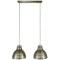 Dimehouse Industriële hanglamp Luisa 2-lichts metaal brons