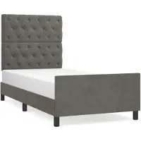 vidaXL Bedframe zonder matras 80x200 cm fluweel donkergrijs