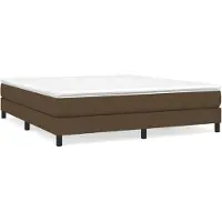 vidaXL Boxspring bed stof donkerbruin 180x200 cm