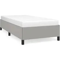 vidaXL Bedframe zonder matras, lichtgrijs, 100x200 cm, stof