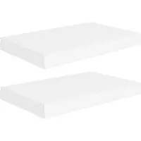 vidaXL Wandschappen zwevend 2 st 40x23,5x3,8 cm MDF wit