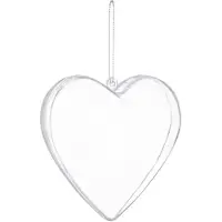 Springos Hobby/DIY Kersthart 1 Stuk 6 cm Transparant
