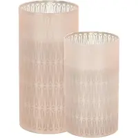 Home & Styling Luxe LED kaarsen in glas - set 2x st - 12,5 en 15 cm - warm wit - LED kaarsen