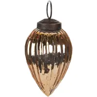 Clayre & Eef Kerstbal Ø 6 cm Goudkleurig Glas Kerstdecoratie Goudkleurig Kerstdecoratie
