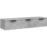 vidaXL Wandkast 102x30x20 cm bewerkt hout betongrijs