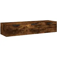 vidaXL Wandkast 102x30x20 bewerkt hout gerookt eikenkleurig