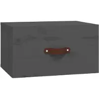 vidaXL Nachtkastje wandgemonteerd 40x29,5x22 cm grijs