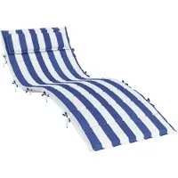 vidaXL Ligbedkussen gestreept 180x60x4 cm oxford stof blauw en wit