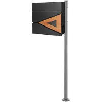 ML-Design Brievenbus Wilma | metaal zwart 42.5x23x120 cm brievenbussen | NADUVI