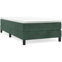 vidaXL Boxspringbedframe, donkergroen, 90x200 cm, fluweel