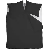 Ambiante Satin Uni dekbedovertrek - Lits-Jumeaux - 240x200/220 cm - Zwart