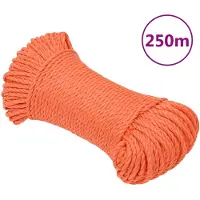 vidaXL Werktouw 8 mm 250 m polypropeen oranje