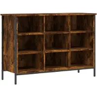 vidaXL Schoenenkast 100x35x70 cm bewerkt hout gerookt eikenkleurig