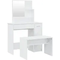vidaXL Kaptafelset 86,5x35x136 cm hoogglans wit