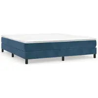 vidaXL Boxspringbedframe, donkerblauw, 180x200 cm, fluweel