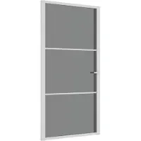 vidaXL Binnendeur 102,5x201,5 cm ESG-glas en aluminium wit