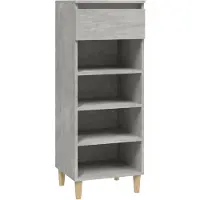 vidaXL Schoenenkast 40x36x105 cm bewerkt hout betongrijs