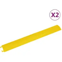 vidaXL Kabelbeschermers drempel 2 st 98,5 cm geel
