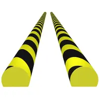 vidaXL Hoekbeschermers 2 st 4x3x100 cm PU geel en zwart
