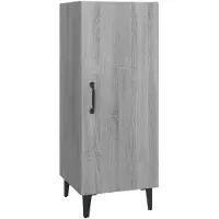 vidaXL Dressoir 34,5x34x90 cm bewerkt hout grijs sonoma eikenkleurig
