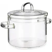 Vivalto Casserolepan met deksel Transparant Borosilicaatglas (13,5 x 13,8 x 19 cm)