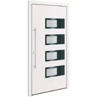 vidaXL Voordeur 110x210 cm aluminium en PVC wit