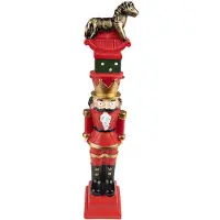 Clayre & Eef Kerstdecoratie Notenkraker 23 cm Rood Polyresin Rood