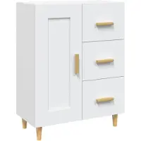 vidaXL Dressoir 69,5x34x90 cm bewerkt hout wit