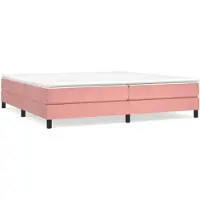 vidaXL Boxspringbedframe, roze, 200x200 cm, fluweel