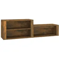 vidaXL Schoenenkast 150x35x45 cm bewerkt hout gerookt eikenkleurig