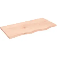vidaXL Wandschap 80x40x2 cm onbehandeld massief eikenhout