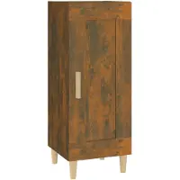 vidaXL Dressoir, gerookt eikenfineer, 34,5 x 34 x 90 cm, houtvezelplaat
