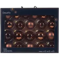 Décoris Kerstbal glas d7 cm esprss ass 21st kerst