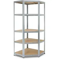 Avasco Stellingkast Hoek - stellingrek 176x75x40x50cm - 5 planken - 175kg draagkracht per plank