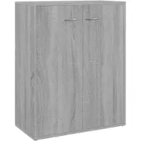vidaXL Dressoir 60x30x75 cm bewerkt hout grijs sonoma eikenkleurig