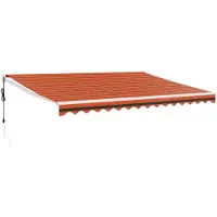 vidaXL Luifel automatisch uitschuifbaar 4x3 m oranje en bruin