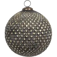Clayre & Eef Kerstbal Ø 14 cm Bruin Glas Kerstdecoratie Bruin Kerstdecoratie