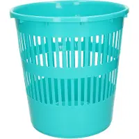 Forte Plastics Plasticforte Afvalbak/vuilnisbak/kantoor prullenbak - plastic - blauw - 28 cm - Prullenmanden