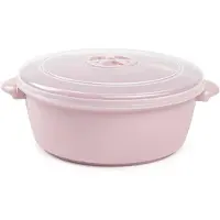 Forte Plastics Plastic Forte Magnetronschaal met deksel/ventiel - 1,5 liter - roze - kunststof - BPA vrij - keukenhulpmiddelen - Magnet